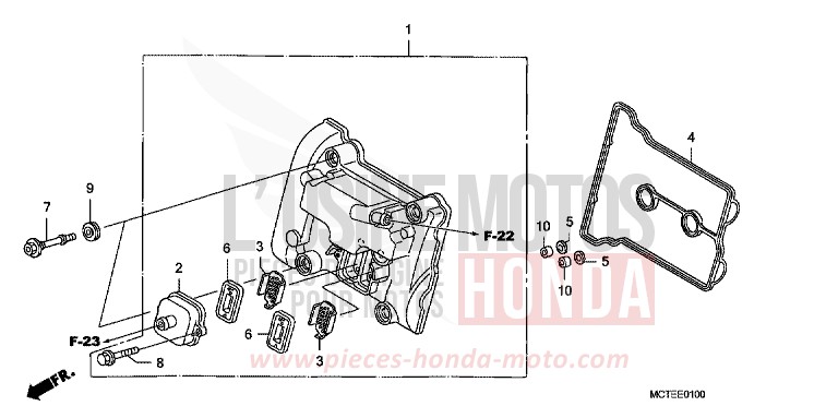 COUVERCLE DE CULASSE de SILVER WING DEGITAL SILVER METALLIC (NHA30) de 2006